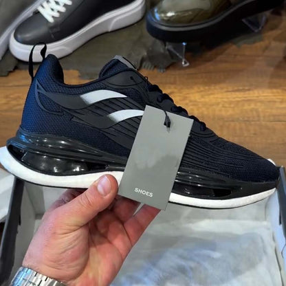 Black Print Mesh Sneakers