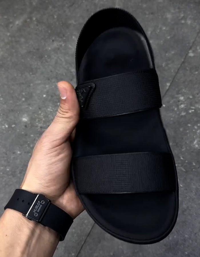 Black Soft-Sole Sandals