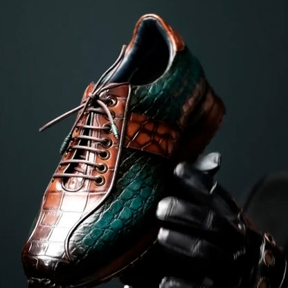 Green-Brown Casual Sneakers