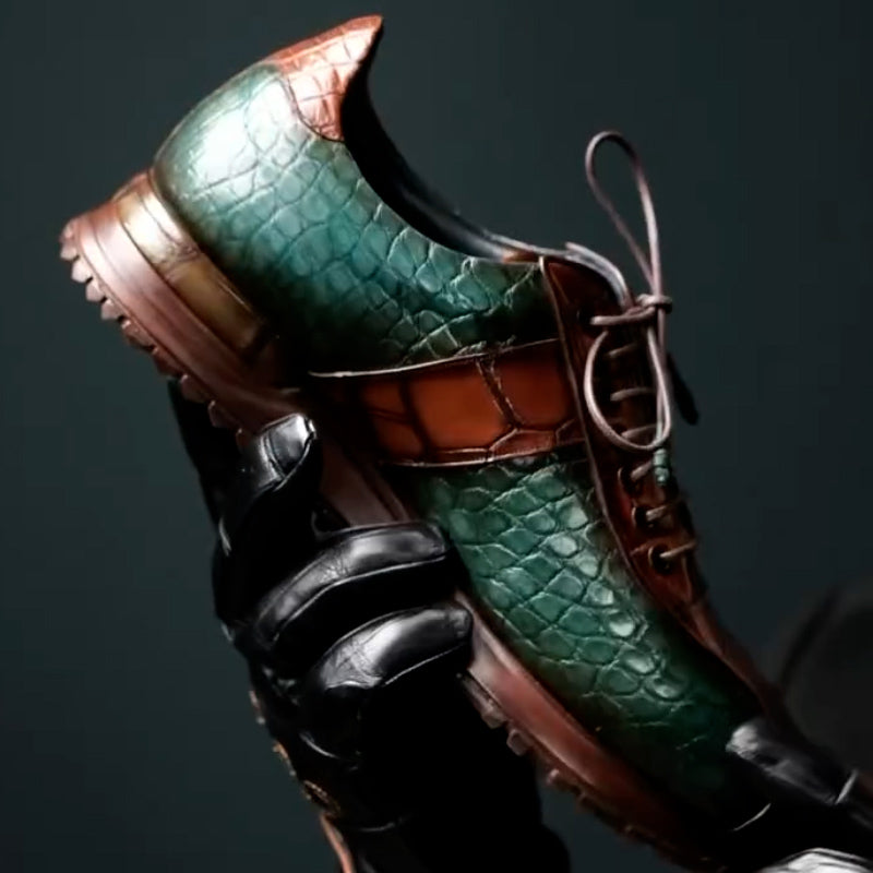 Green-Brown Casual Sneakers