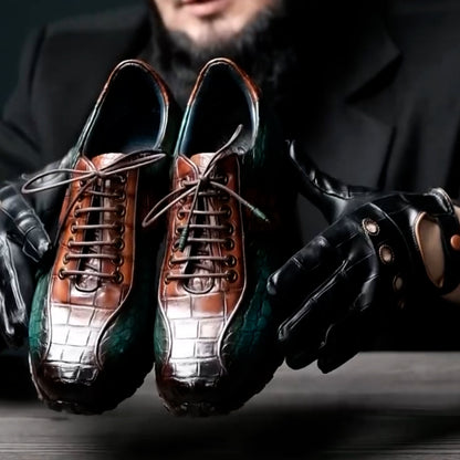 Green-Brown Casual Sneakers