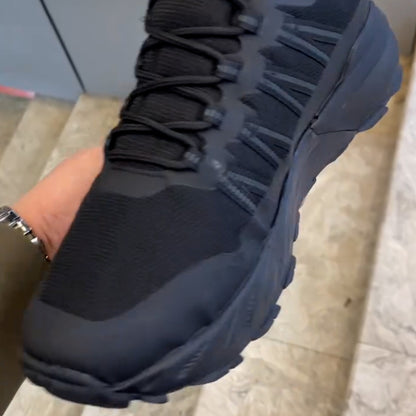 Black Air-Cushion Sneakers