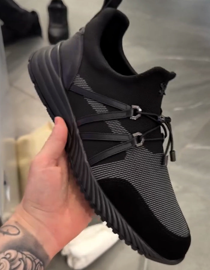 Black Stretch Sneakers