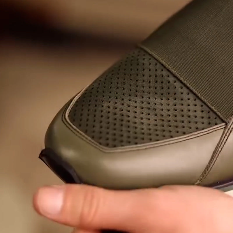 Stretch Leather Sneakers