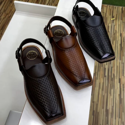 Leather Buckle Sandals