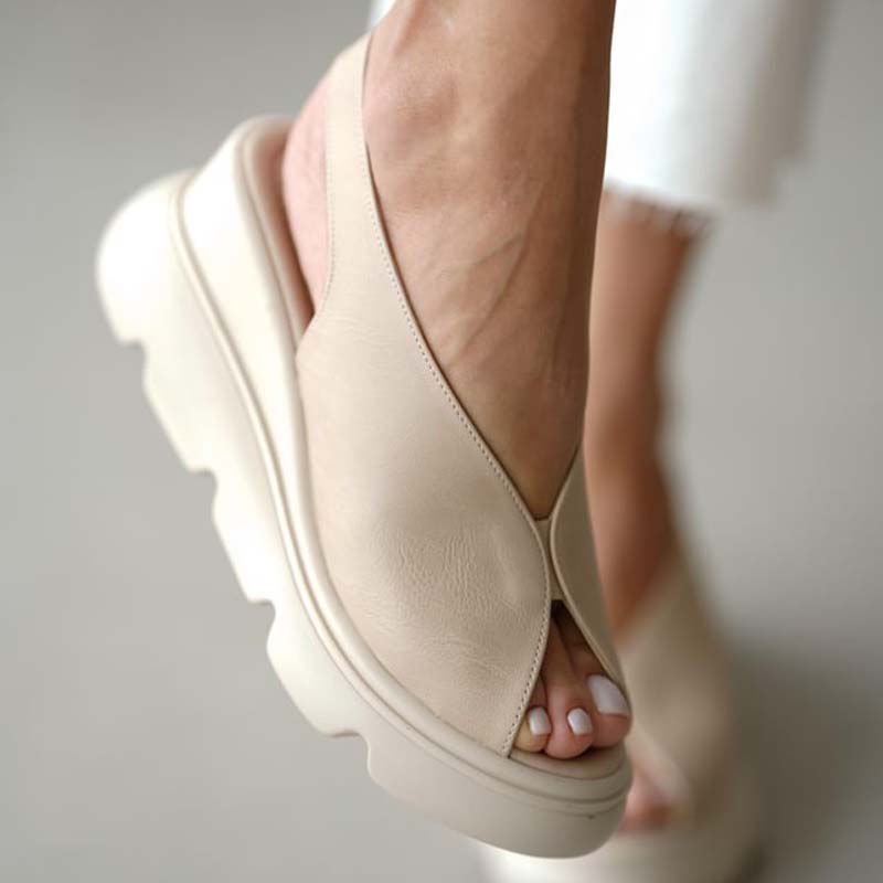 Stretch Wedge Chunky Sandals