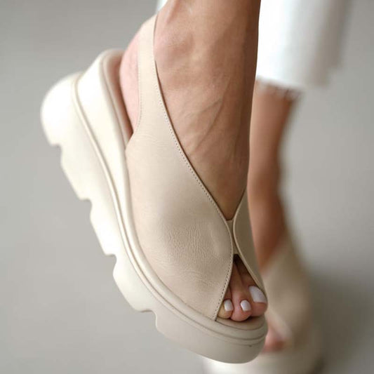 Stretch Wedge Chunky Sandals