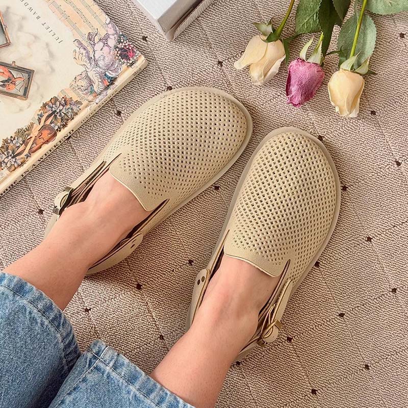 Solid-Color Two-Wear Sandals