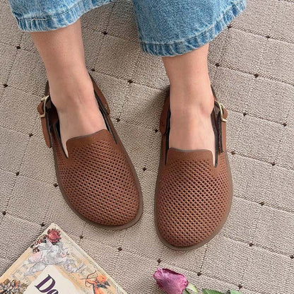 Solid-Color Two-Wear Sandals