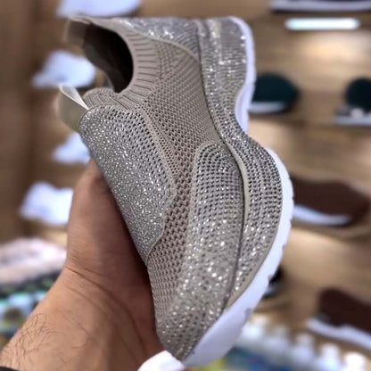 Rhinestone Slip-On Sneakers