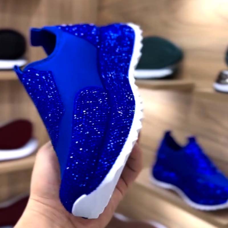 Rhinestone Slip-On Sneakers