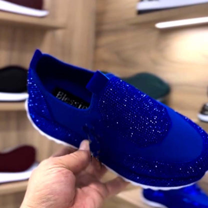 Rhinestone Slip-On Sneakers