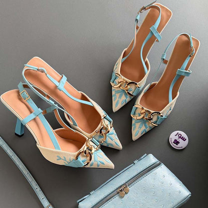 Print Stiletto Sandals
