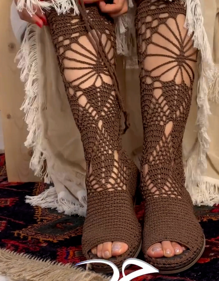 Knit Long Sandals