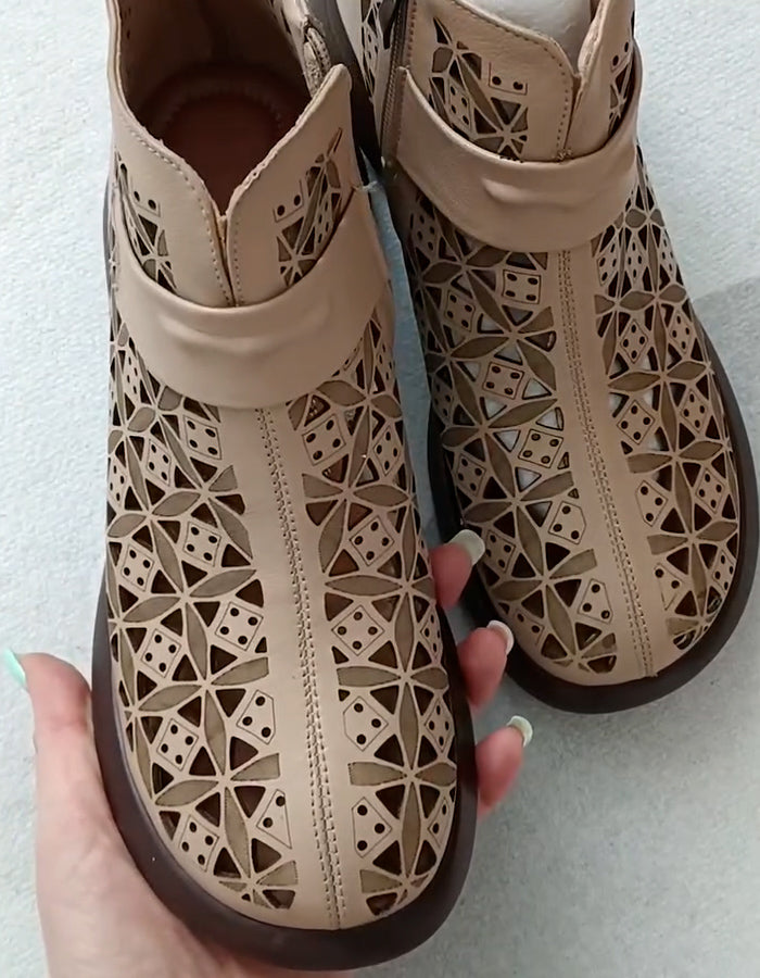 Khaki Hollow Boots