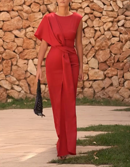 Red Casual Maxi Dress