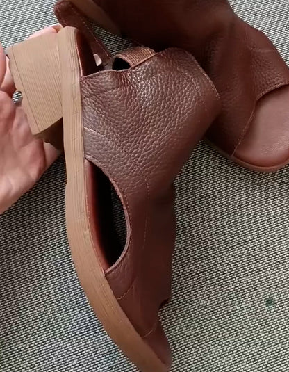 Soft Leather Velcro Sandals