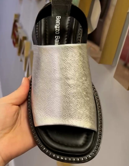 Leather Flat Sandals