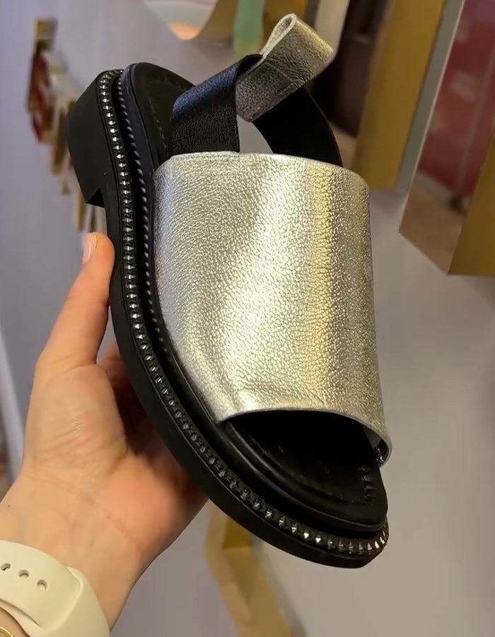 Leather Flat Sandals