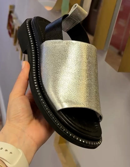 Leather Flat Sandals