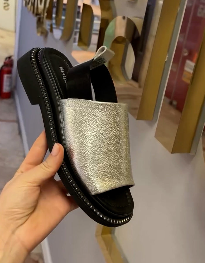 Leather Flat Sandals