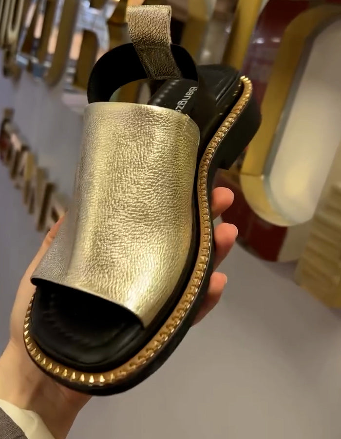 Leather Flat Sandals