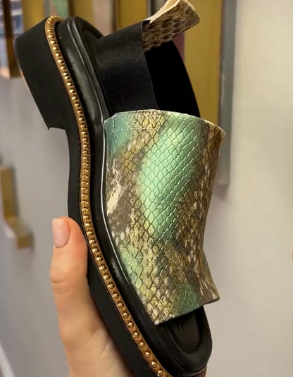 Leather Flat Sandals