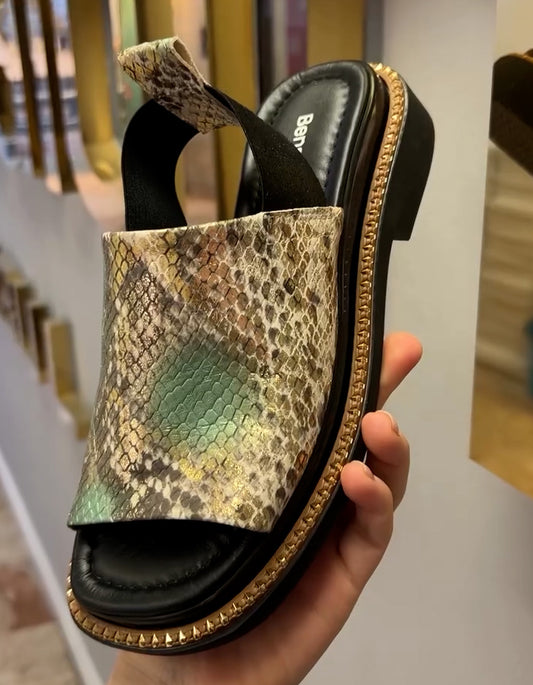 Leather Flat Sandals