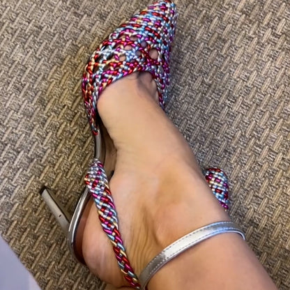 Weaving High-Heel Shoes