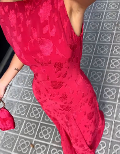 Red Sleeveless Dress