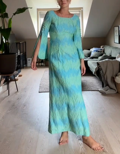 Chic Jacquard 3/4 Sleeves Dress