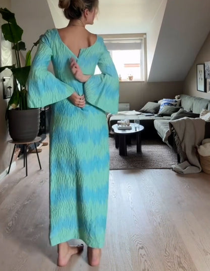 Chic Jacquard 3/4 Sleeves Dress