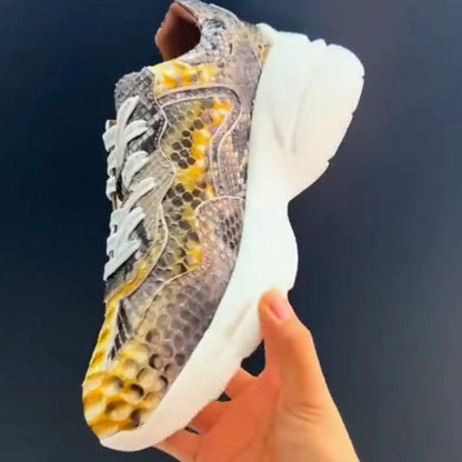 Snake Print Casual Sneakers