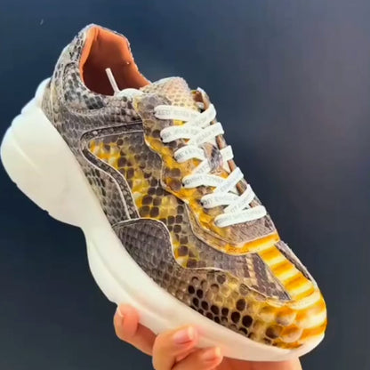 Snake Print Casual Sneakers