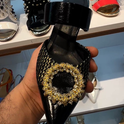 Point-Toe Stiletto Slippers