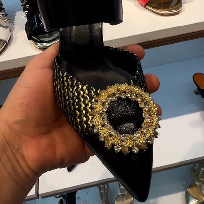 Point-Toe Stiletto Slippers