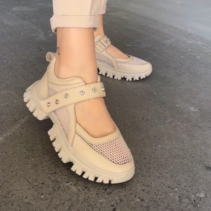 Khaki Mesh Sandals