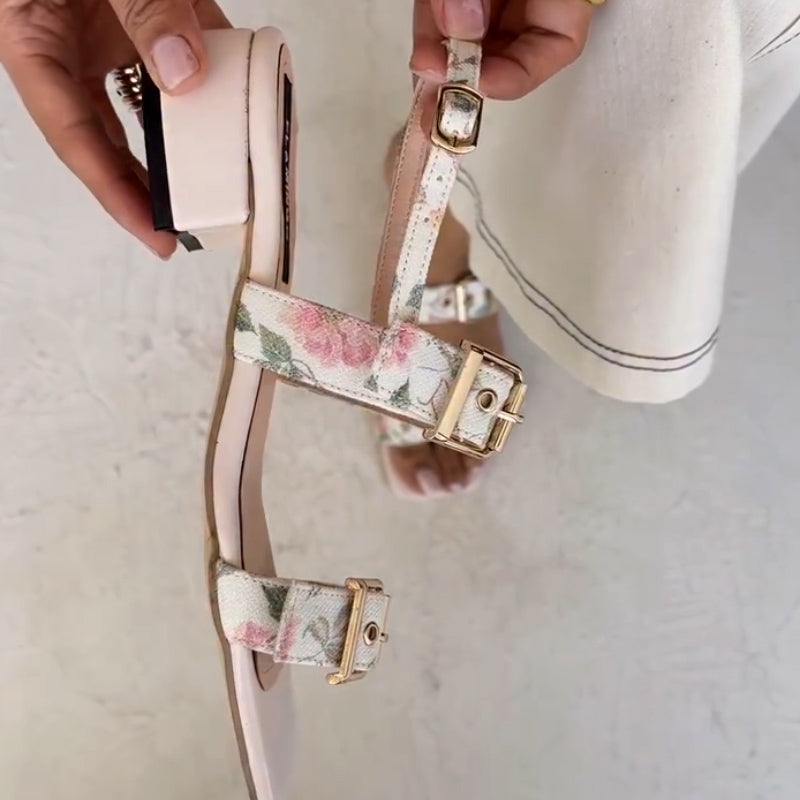Flower Buckle Sandals