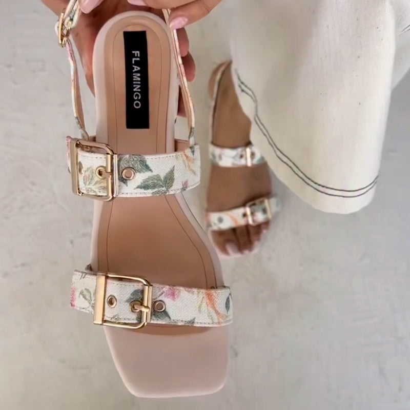 Flower Buckle Sandals