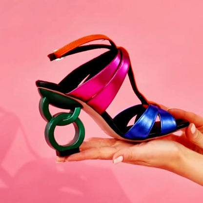 Colorful High-Heels Sandals