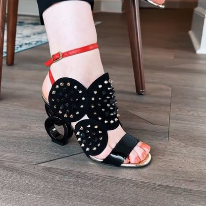 Black Unique Sandals