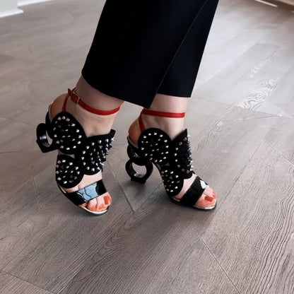 Black Unique Sandals