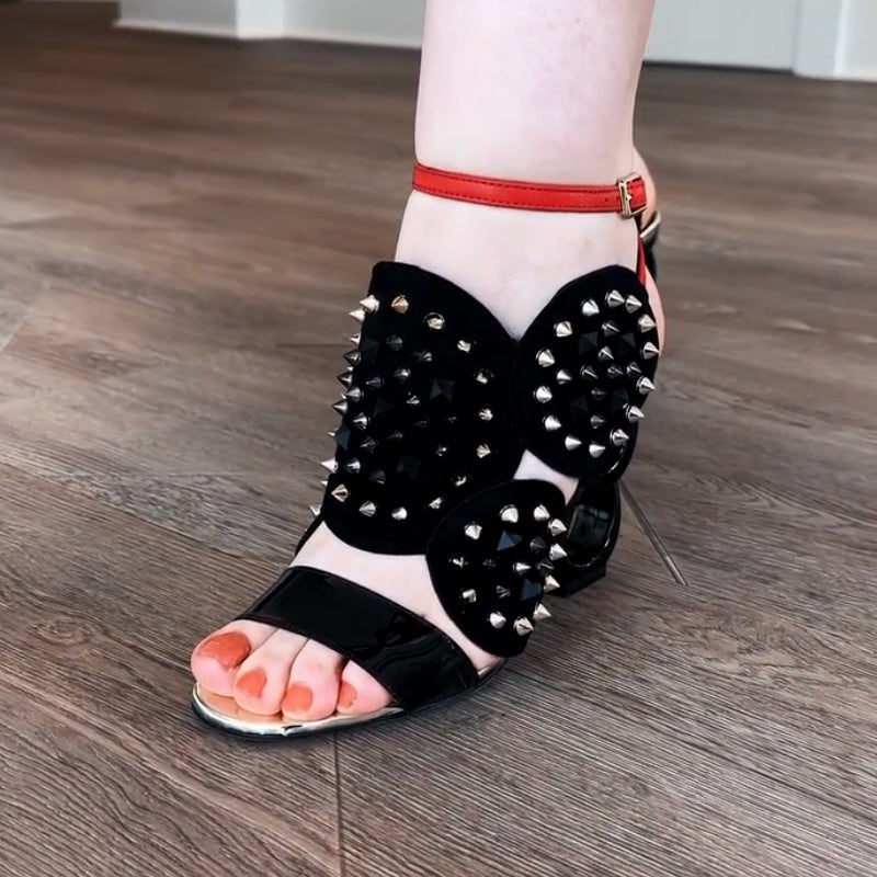 Black Unique Sandals