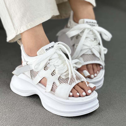 Hollow Chunky Sandals