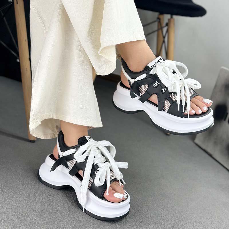 Hollow Chunky Sandals