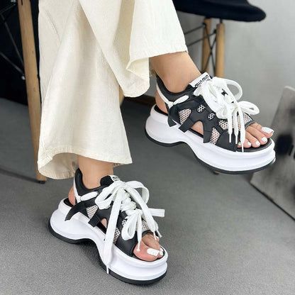 Hollow Chunky Sandals