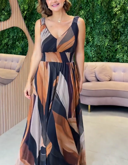 Mixed-Color Comfy Dress