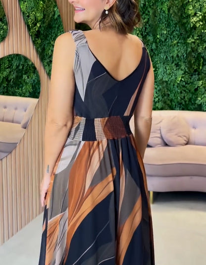 Mixed-Color Comfy Dress