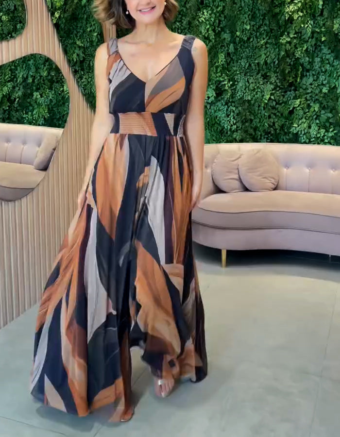 Mixed-Color Comfy Dress