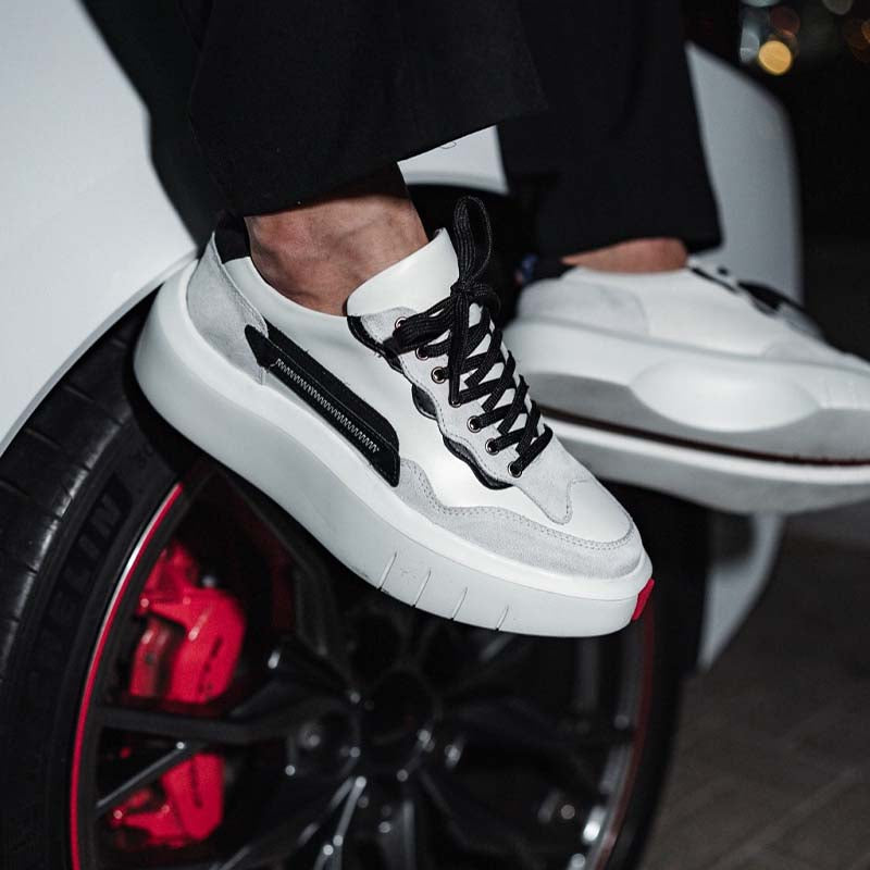 White Thick-Sole Shoes